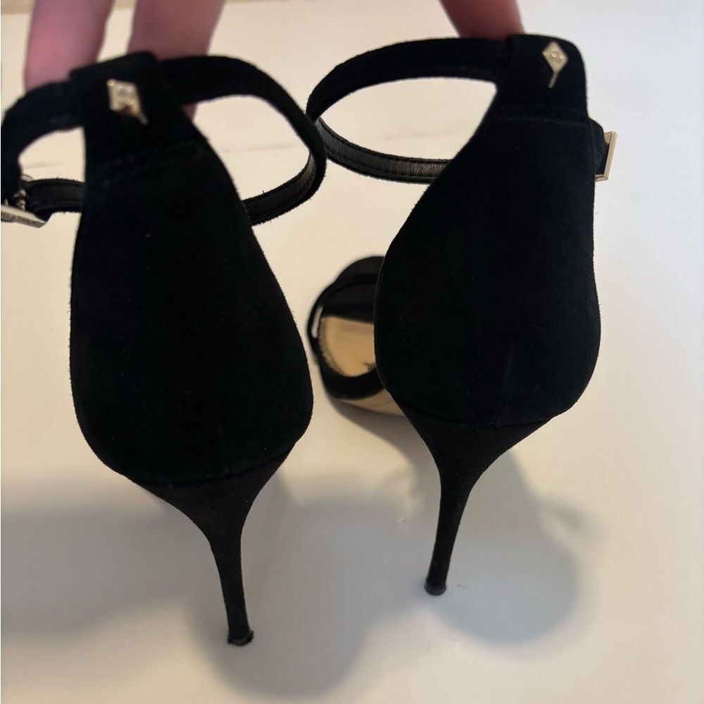 Sam Edelman Nadya Chic Black Suede Ankle Strap Heels 9.5 - Picture 6 of 8